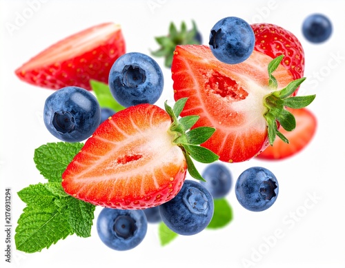 strawberry and blueberry
