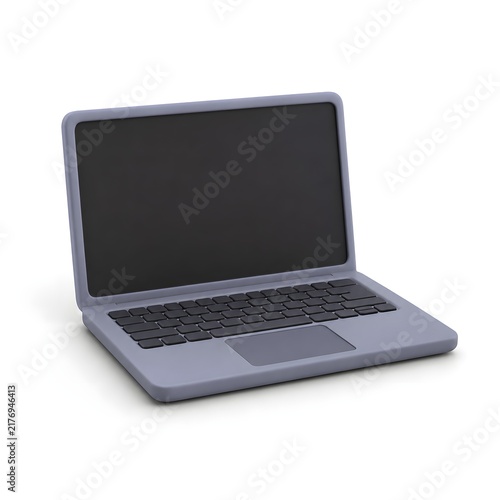 laptop icon 3D isolated on white background