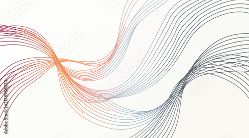 Abstract vector graphic featuring flowing gradient lines in an elegant minimal style for creative background designs