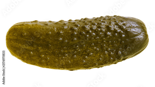 Canvastavla Whole crunchy green pickled cucumber with bumpy skin texture