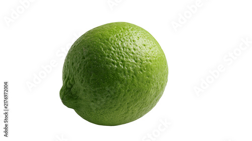 Bild auf Leinwand Fresh whole green lime fruit with textured peel