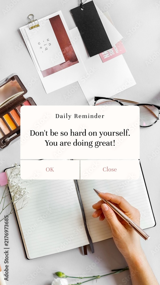 Naklejka premium Self love quote Instagram story template