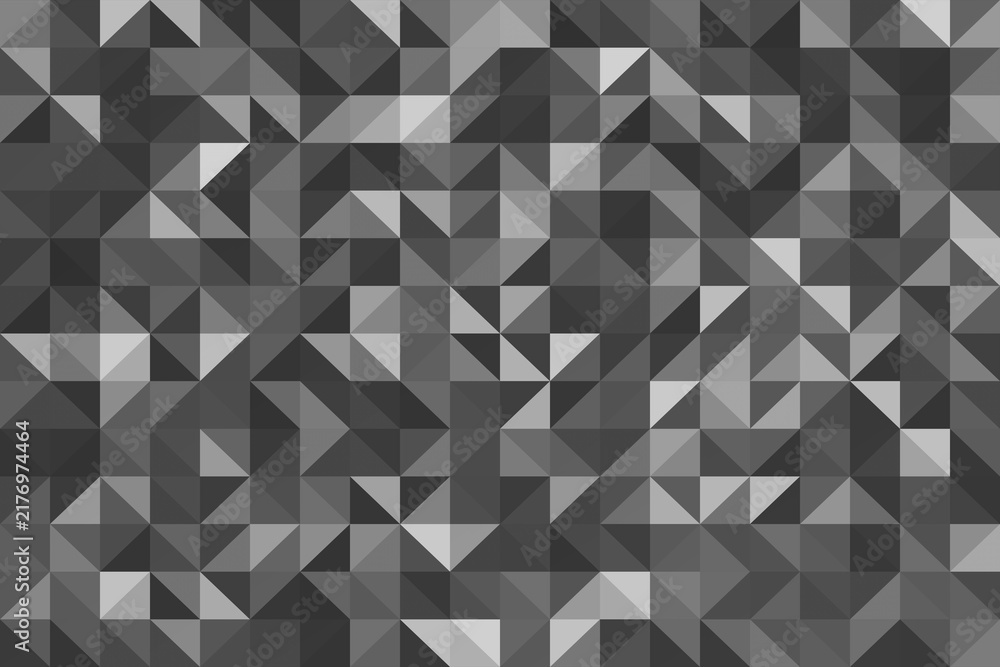 Fototapeta premium Colorful low-poly triangle mosaic background in charcoal shades. Great for tech, business or modern creative design projects.