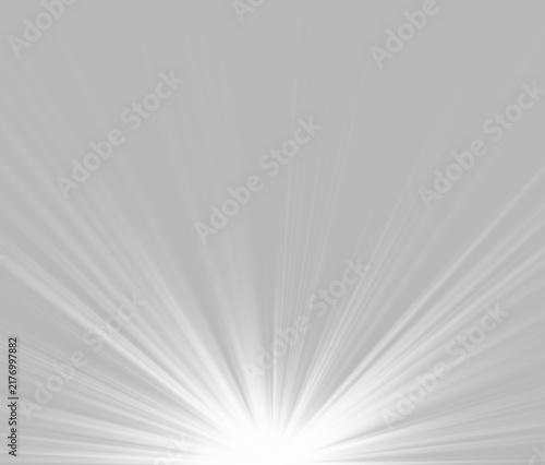 Obraz na plátně Radiant white light bursts upward against a dark background