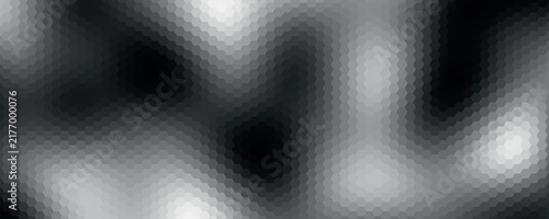 Dark elegant hexagonal background. Black and white abstract background	