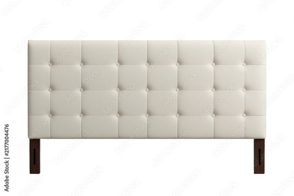 Obraz premium Rectangular cream button tufted upholstered headboard