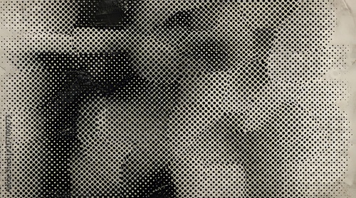 Monochrome halftone effect overlay for design  abstract grunge texture and photoshop effects