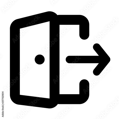 Bild auf Leinwand icon door logout outlane