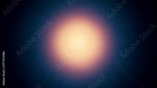 A Radiant Core Surrounded by Concentric Waves: A Captivating Visual Exploration of Light and Geometry in a Dark Environment