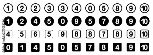 Bild auf Leinwand modern numbered bullet point icon set