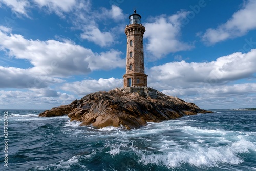 Stone Lighthouse on Rocky Islet