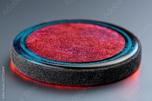 Abstract Glowing Circular Object Macro