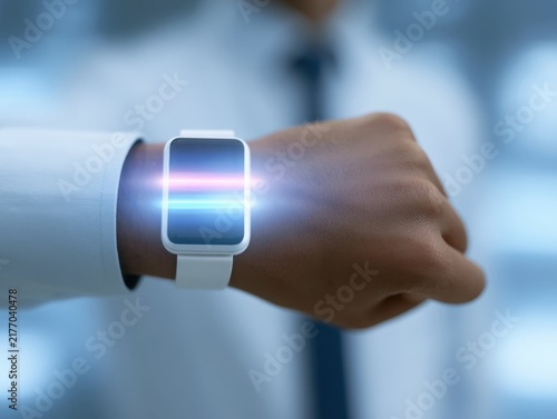 Showcase of innovative wearable tech prototypes in a modern lab environment
