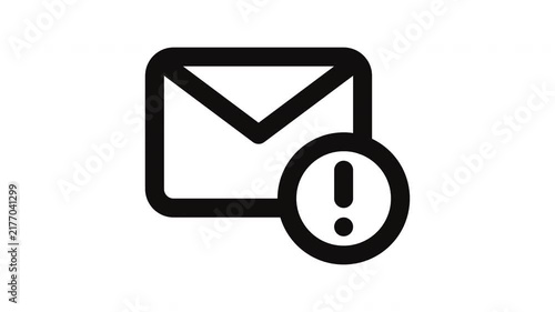 email animated Line Icons Premium 4K, Modern Minimal Outline Motion Graphics Collection