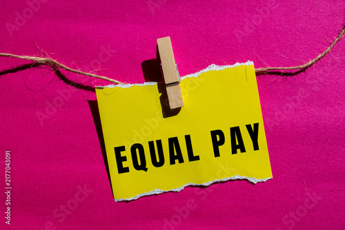 Картината върху платно Equal pay text concept photo