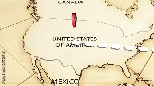 UAE to USA Travel Route Map Middle East North America Journey