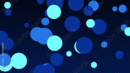 Blue and Cyan Bubbles Floating Circles Abstract Background