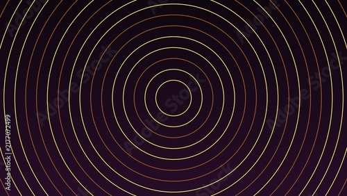 Gold and Purple Concentric Circles Abstract Background