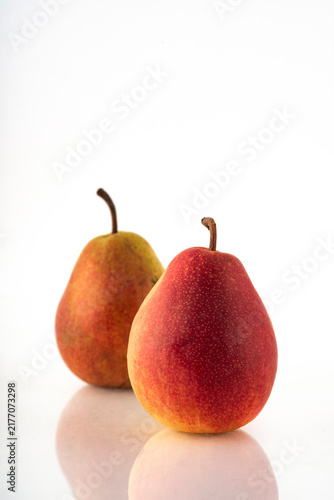 Ripe pears isolated on a white background. Studio shot.