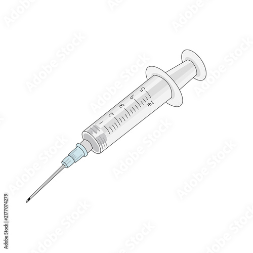 Foto syringe isolated on white
