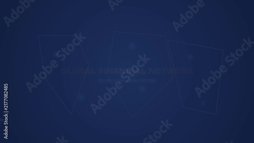 Global Financial Network Data Nodes Motion Graphic