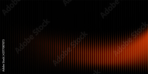 Modern abstract background, orange black wavy vertical lines, sandy texture and dramatic light.