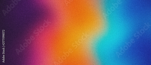 Bright colorful background with grain texture, vibrant gradient design featuring purple, pink, orange, turquoise, and blue shades