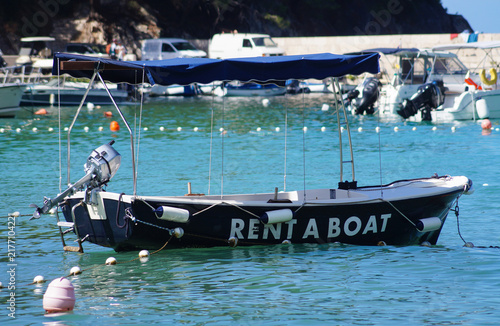 Harbor with boats for rent