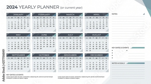 Obraz na płótnie calendar for 2024