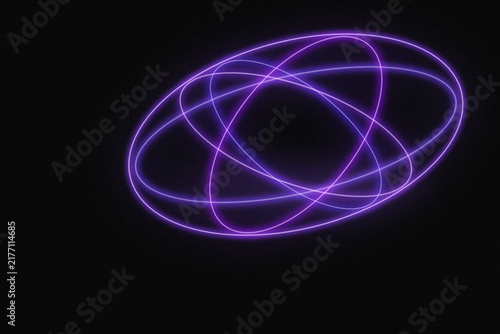 Obraz na płótnie Abstract purple light rings formed in geometric pattern for modern digital graphic design
