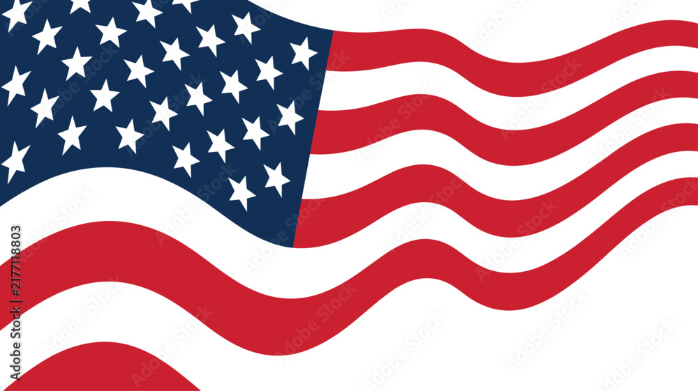 Obraz premium Waving American Flag Symbolizing Patriotism and Freedom