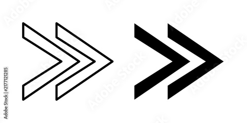 Obraz na płótnie Next Arrow Icon represents forward navigation, progression, continuation, page transitions, and moving to the next step in a process