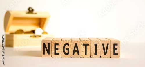 Obraz na plátně Negative word symbol