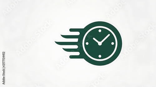 Fast Clock Icon Express Time Logo