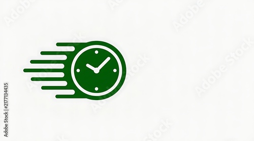 Fast Clock Icon Time Management Vector