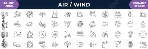 Bild auf Leinwand Air icon set