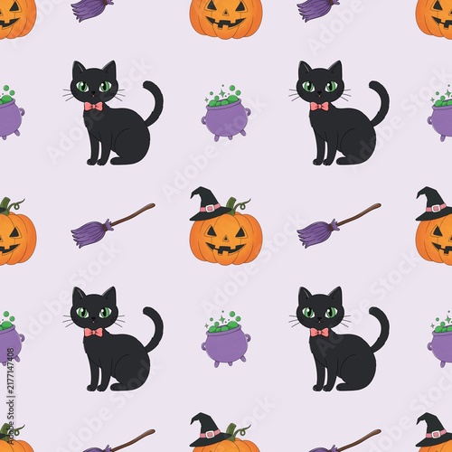halloween seamless pattern