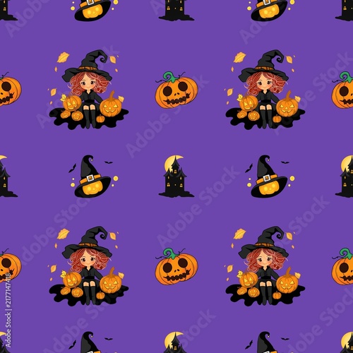 halloween seamless pattern