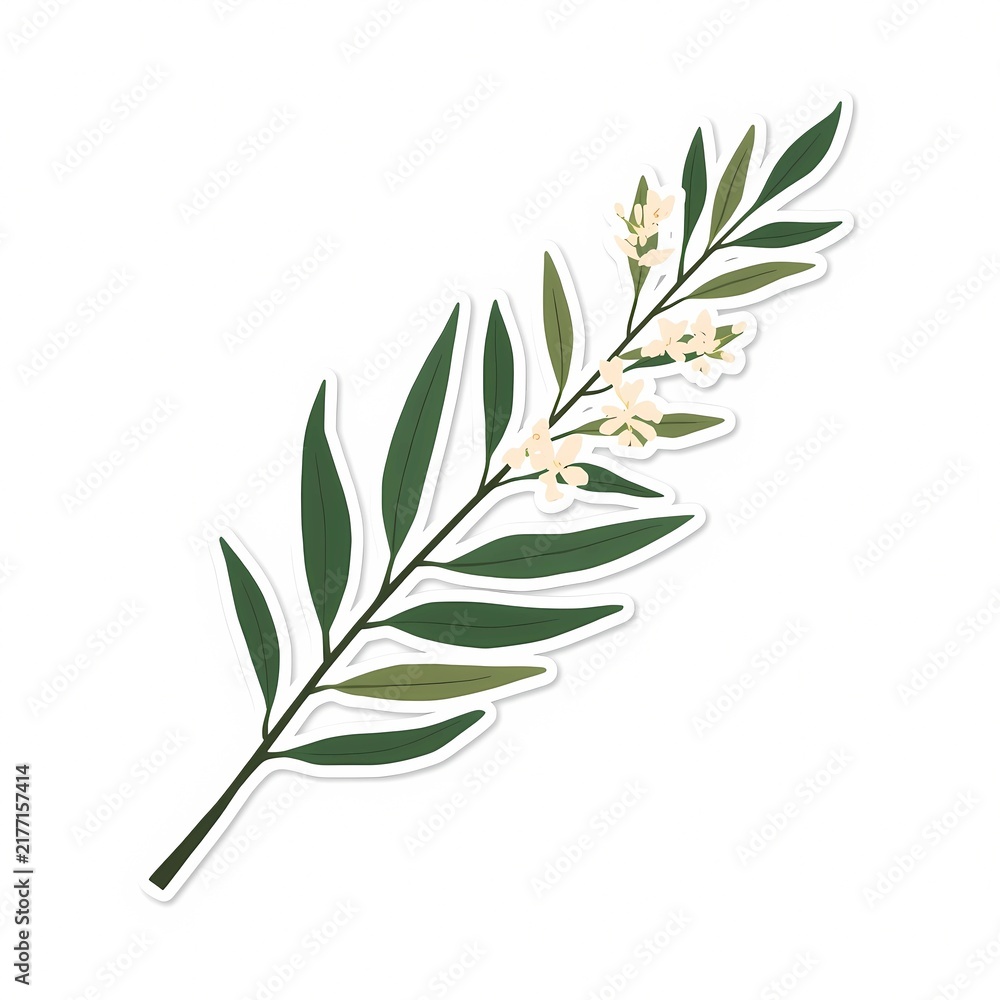 Fototapeta premium olive branch vector illustration