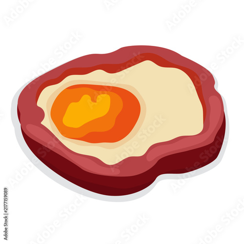 egg in bell pepper ring.