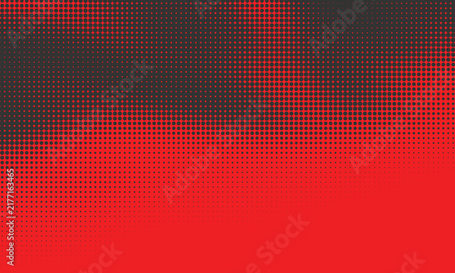 Abstract Red and Black Halftone Pattern Gradient Background