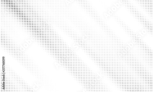 Minimalist black and white halftone dot texture with dynamic diagonal gradient flow for abstract background design