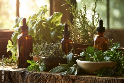 Herbs from the garden paired with calming oils for massage and relaxation