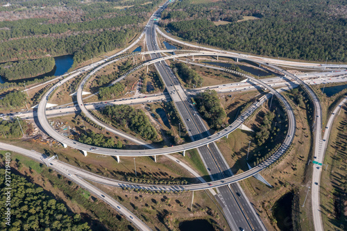 Circular Flyover Ramps at Jacksonville Highway Interchange