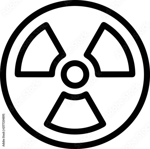 Radioactive Symbol Icon - Danger Warning Sign