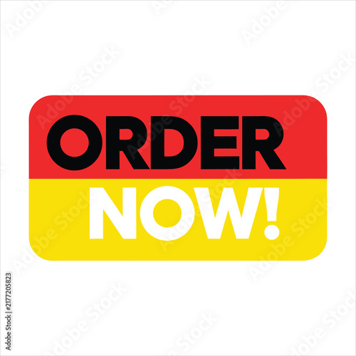 Order Now Sale Promotional Badge Vector