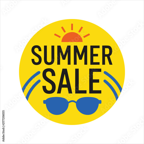 Summer Sale Promotional Badge Vector