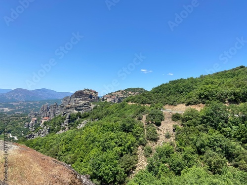 Amazing Greek vegetation, even on such inhospitable rocks of Meteora, finds a place to live and flourish.