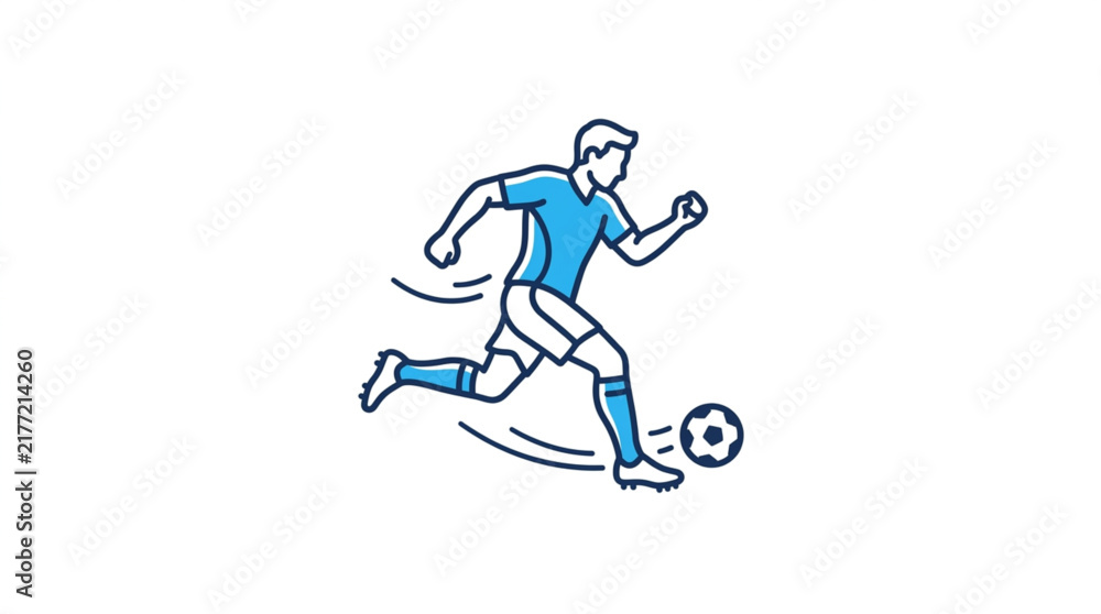 Fototapeta premium football player silhouette