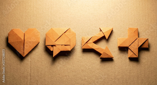 Origami-Inspired Folded Paper Icons